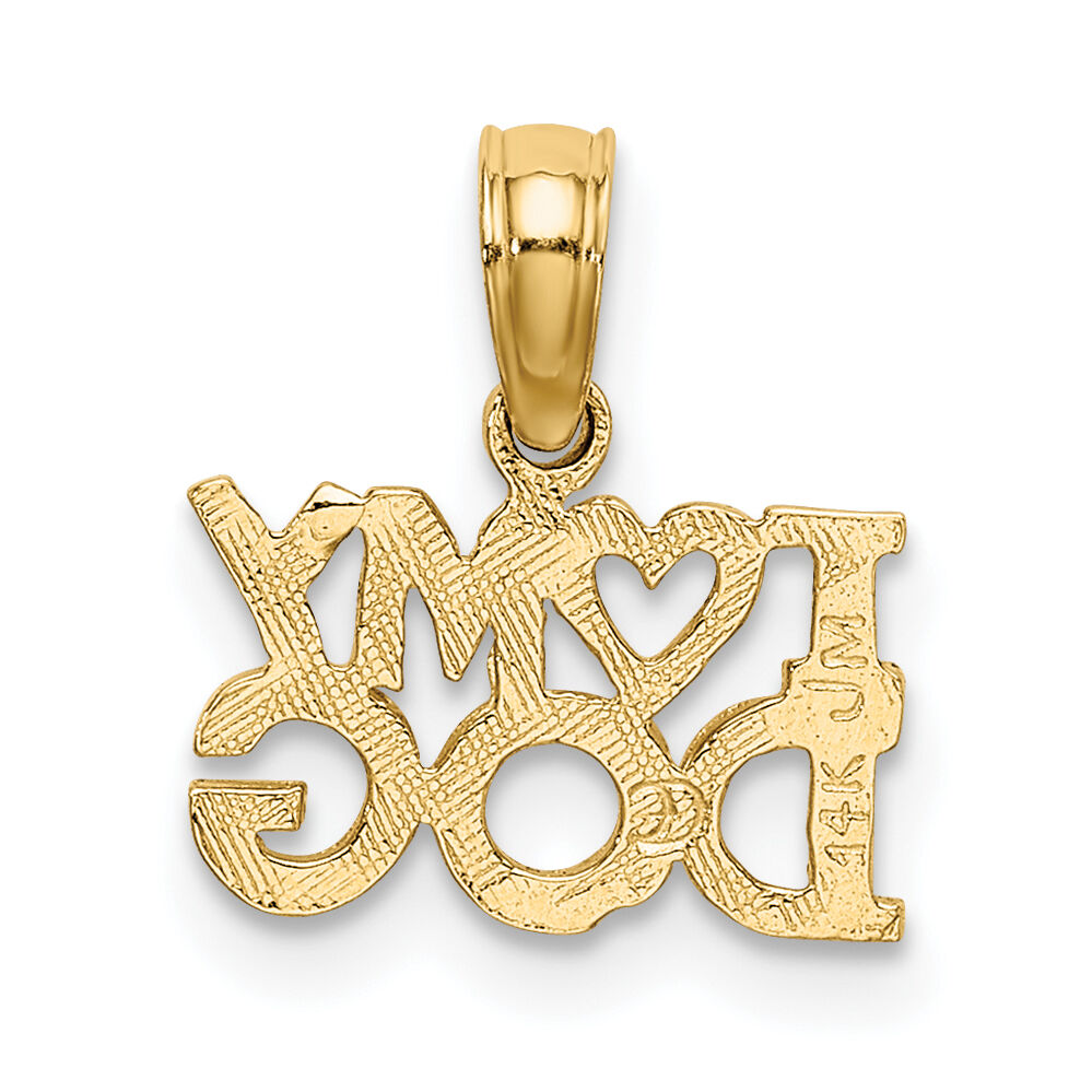 14k I HEART MY DOG Charm-K3423