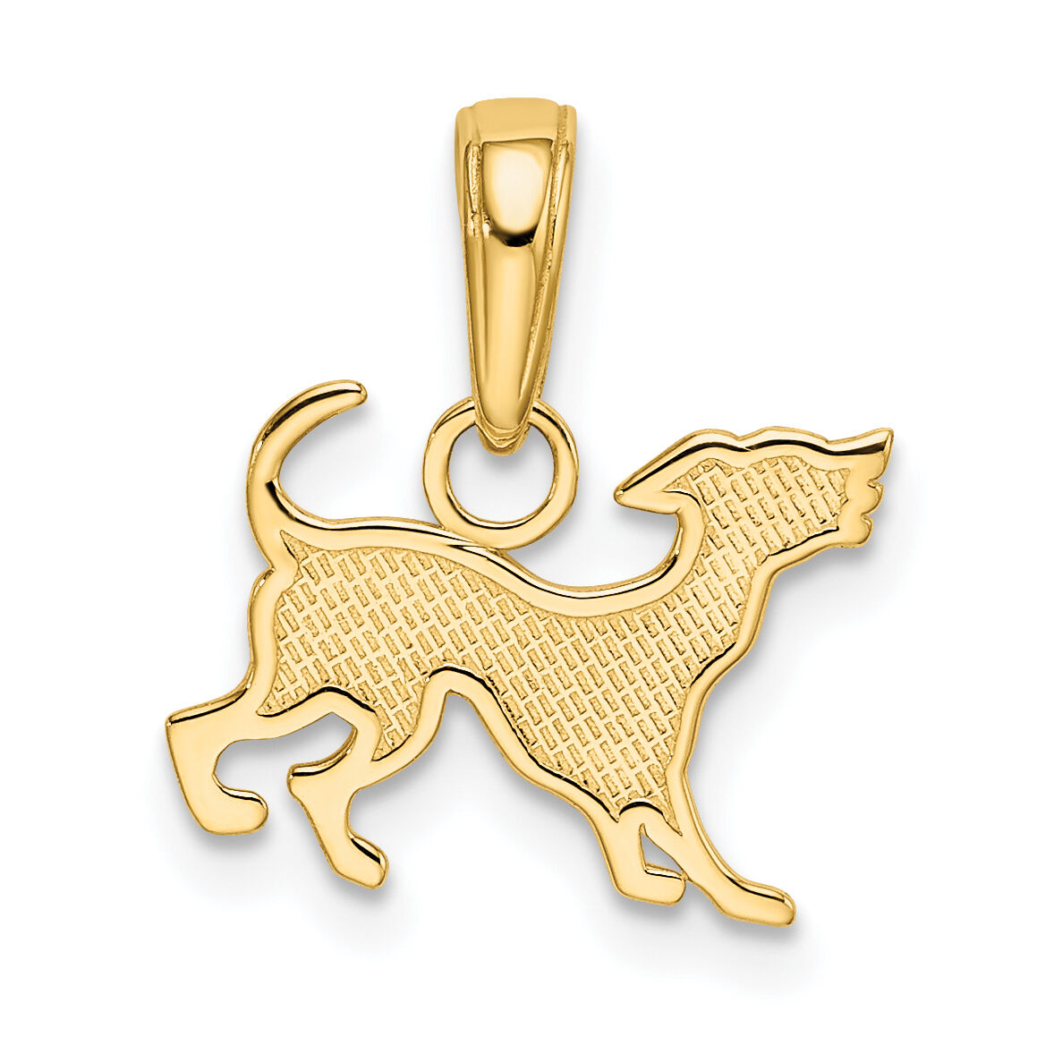 14k Dog Pendant-K3424