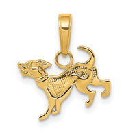14k Dog Pendant-K3424