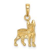 14k Boston Terrier Dog Pendant-K3425