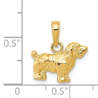 14k Cocker Spaniel Dog Pendant-K3427
