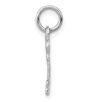 14K White Gold Key Letter B Initial Charm-K3434B