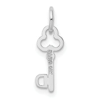 14K White Gold Key Letter D Initial Charm-K3434D