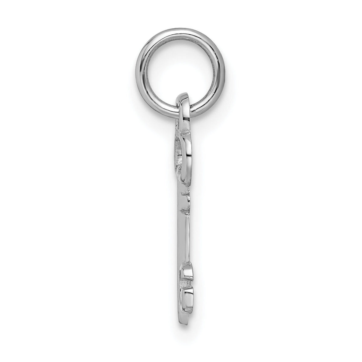 14K White Gold Key Letter G Initial Charm-K3434G