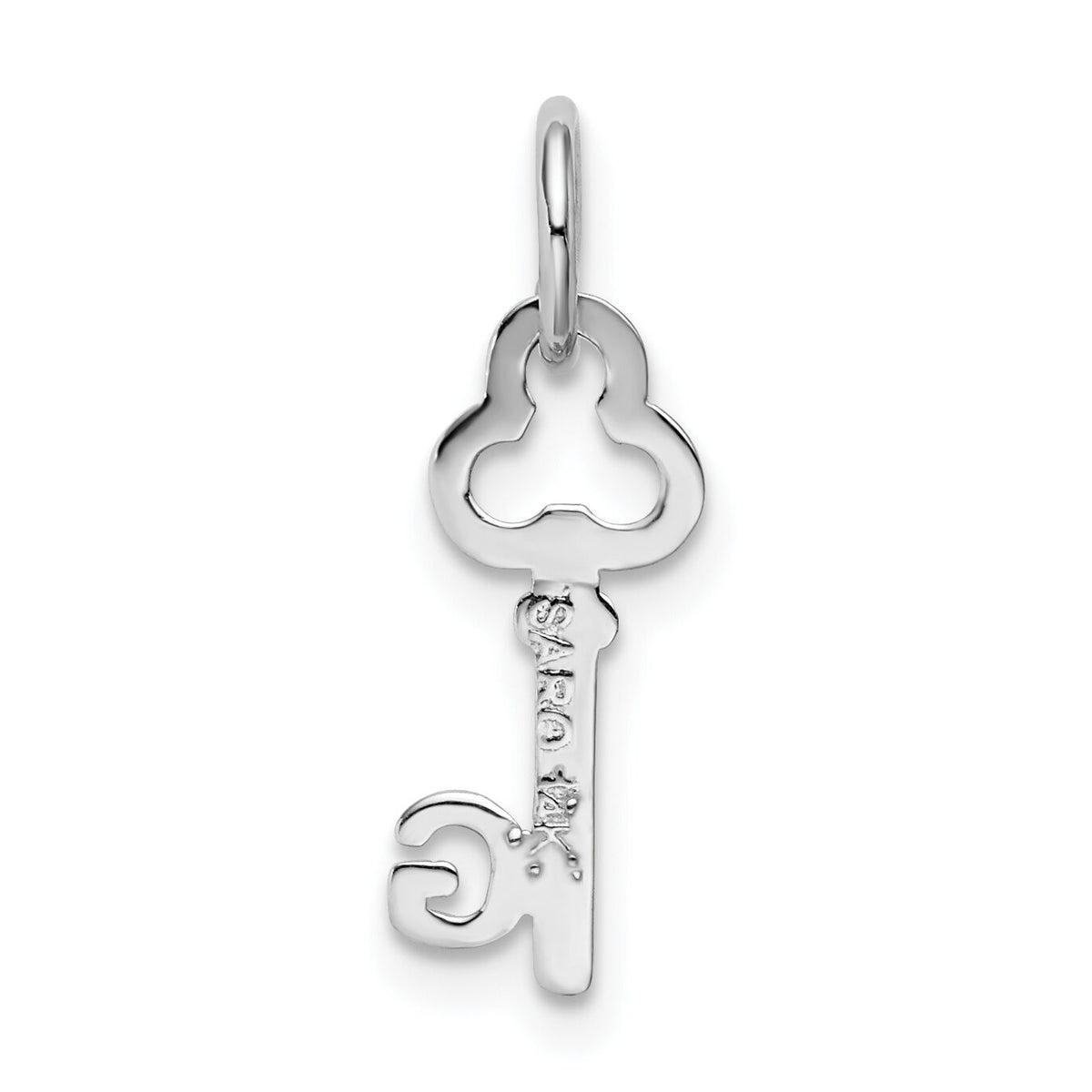 14K White Gold Key Letter G Initial Charm-K3434G