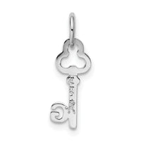 14K White Gold Key Letter G Initial Charm-K3434G