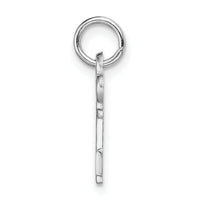 14K White Gold Key Letter H Initial Charm-K3434H
