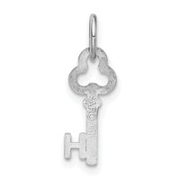 14K White Gold Key Letter H Initial Charm-K3434H