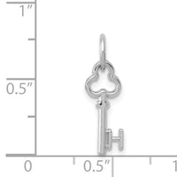 14K White Gold Key Letter H Initial Charm-K3434H