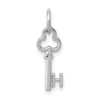 14K White Gold Key Letter H Initial Charm-K3434H