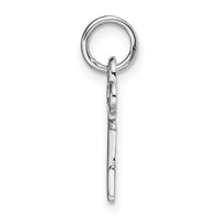 14K White Gold Key Letter I Initial Charm-K3434I