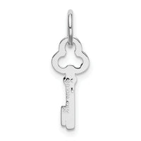 14K White Gold Key Letter I Initial Charm-K3434I