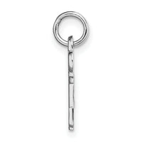14K White Gold Key Letter J Initial Charm-K3434J