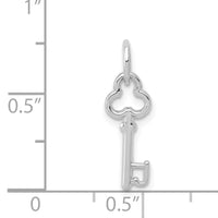 14K White Gold Key Letter J Initial Charm-K3434J