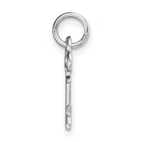 14K White Gold Key Letter K Initial Charm-K3434K