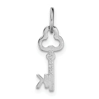 14K White Gold Key Letter K Initial Charm-K3434K