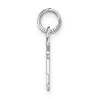 14K White Gold Key Letter L Initial Charm-K3434L