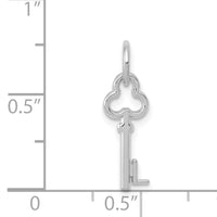 14K White Gold Key Letter L Initial Charm-K3434L