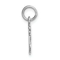 14K White Gold Key Letter M Initial Charm-K3434M