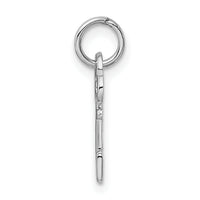 14K White Gold Key Letter N Initial Charm-K3434N