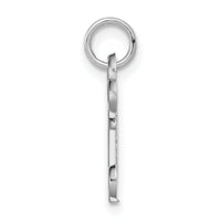 14K White Gold Key Letter O Initial Charm-K3434O