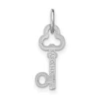 14K White Gold Key Letter O Initial Charm-K3434O