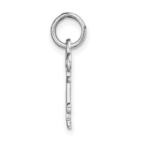 14K White Gold Key Letter P Initial Charm-K3434P