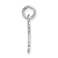 14K White Gold Key Letter S Initial Charm-K3434S