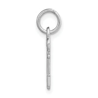 14K White Gold Key Letter T Initial Charm-K3434T