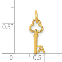 14k Key Letter A Initial Charm-K3442A