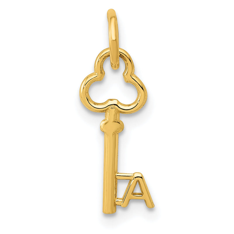 14k Key Letter A Initial Charm-K3442A