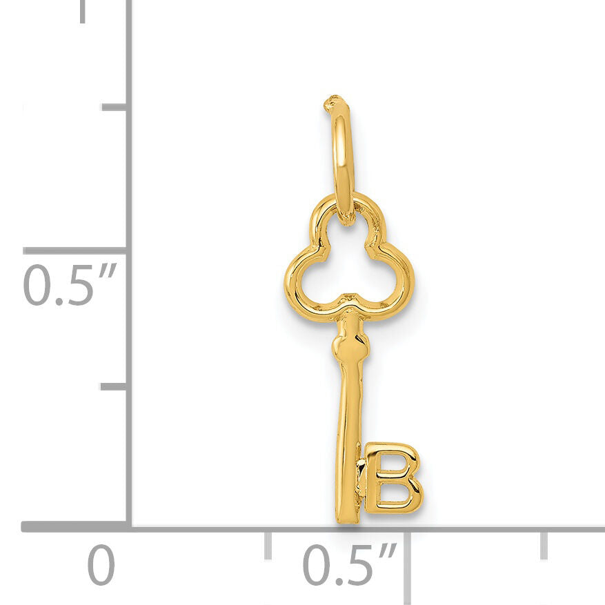 14k Key Letter B Initial Charm-K3442B