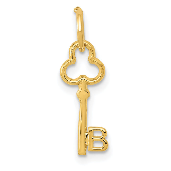 14k Key Letter B Initial Charm-K3442B