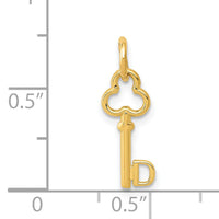 14k Key Letter D Initial Charm-K3442D
