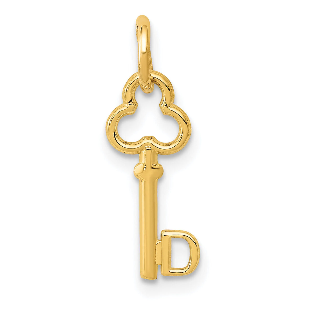 14k Key Letter D Initial Charm-K3442D