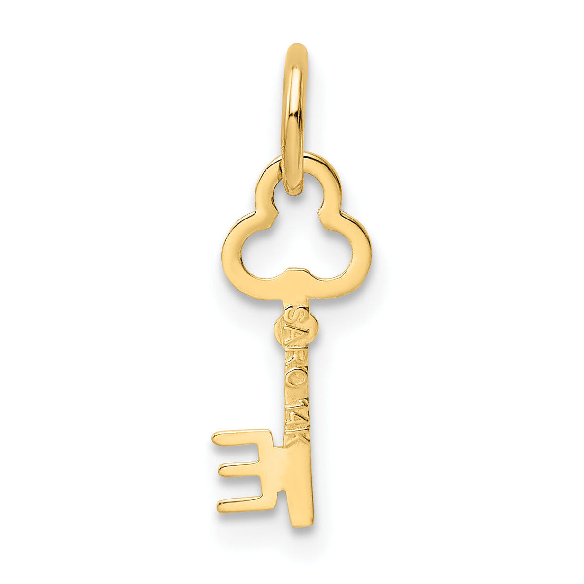 14k Key Letter E Initial Charm-K3442E