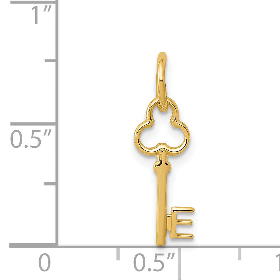 14k Key Letter E Initial Charm-K3442E