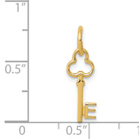 14k Key Letter E Initial Charm-K3442E