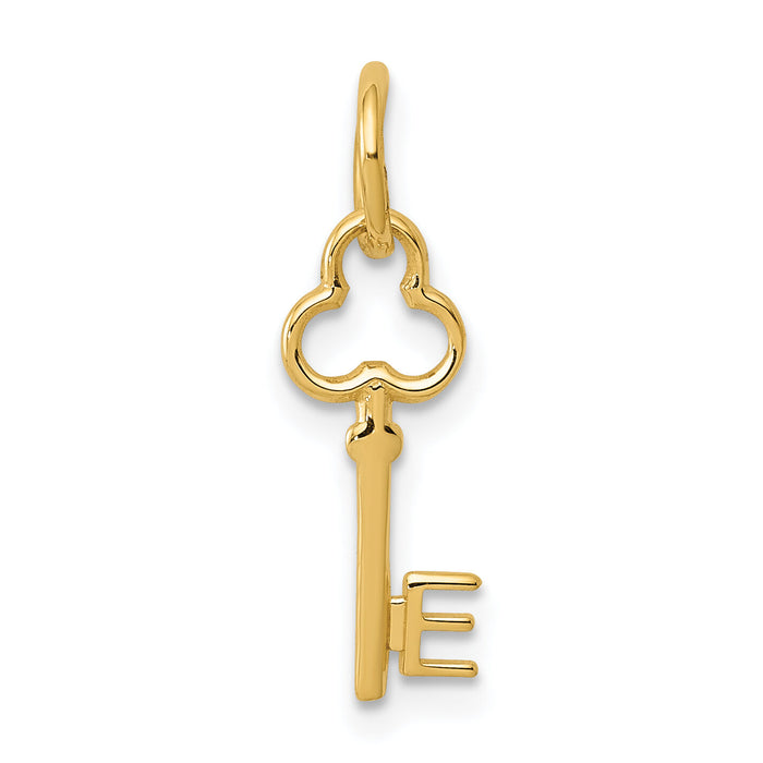14k Key Letter E Initial Charm-K3442E