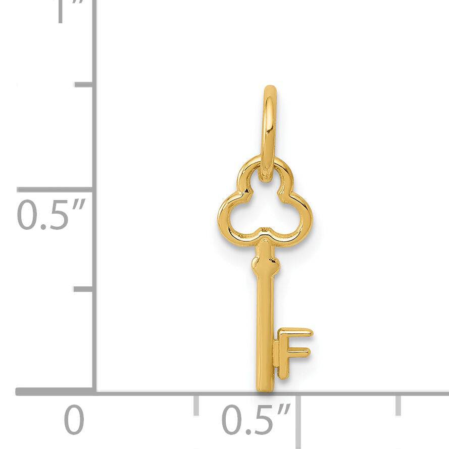 14k Key Letter F Initial Charm-K3442F