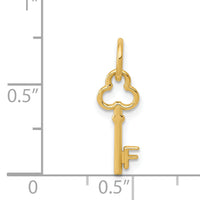 14k Key Letter F Initial Charm-K3442F