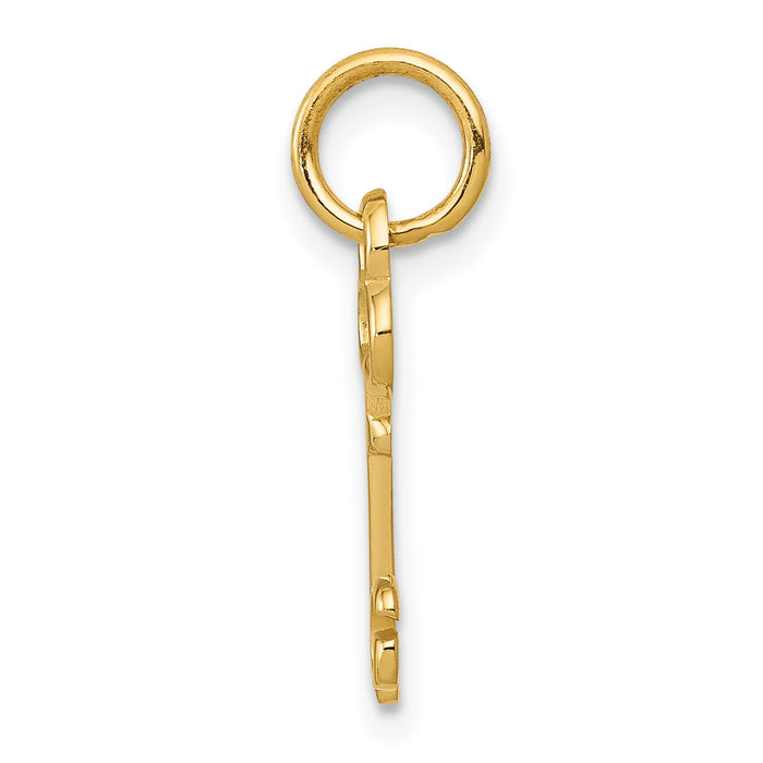 14k Key Letter G Initial Charm-K3442G