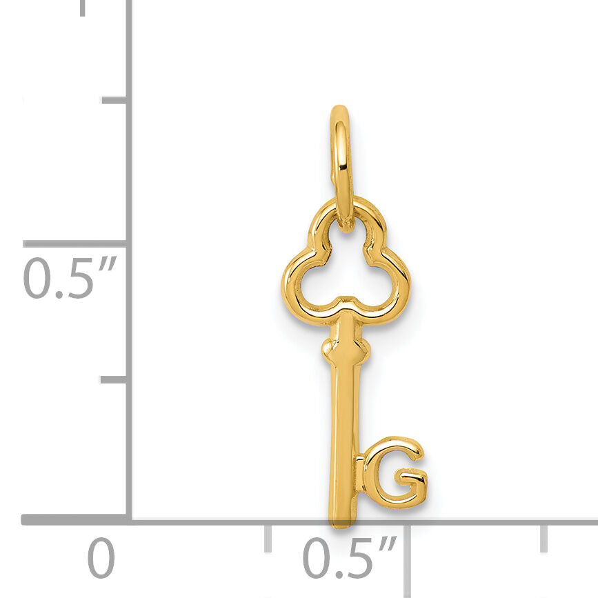 14k Key Letter G Initial Charm-K3442G