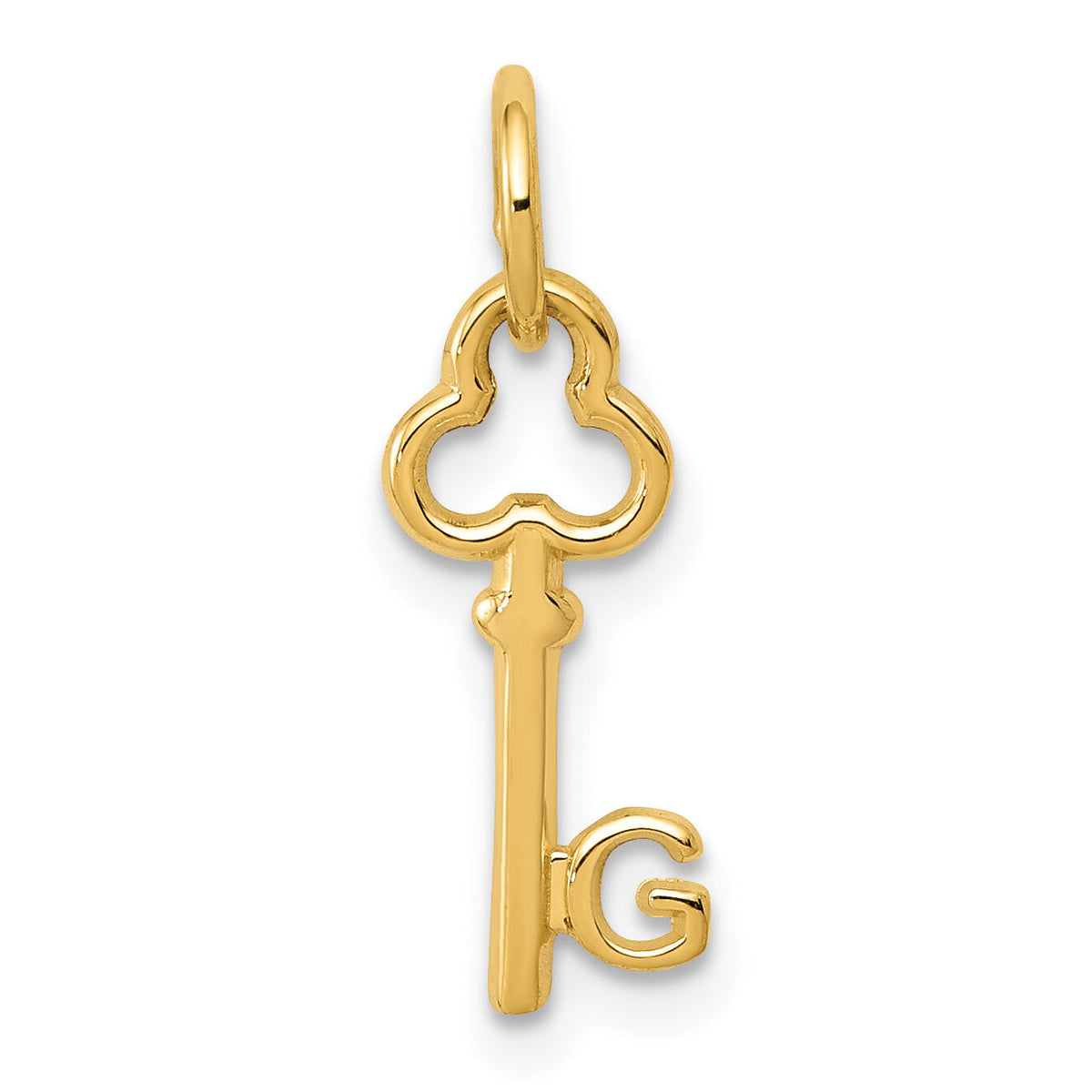 14k Key Letter G Initial Charm-K3442G