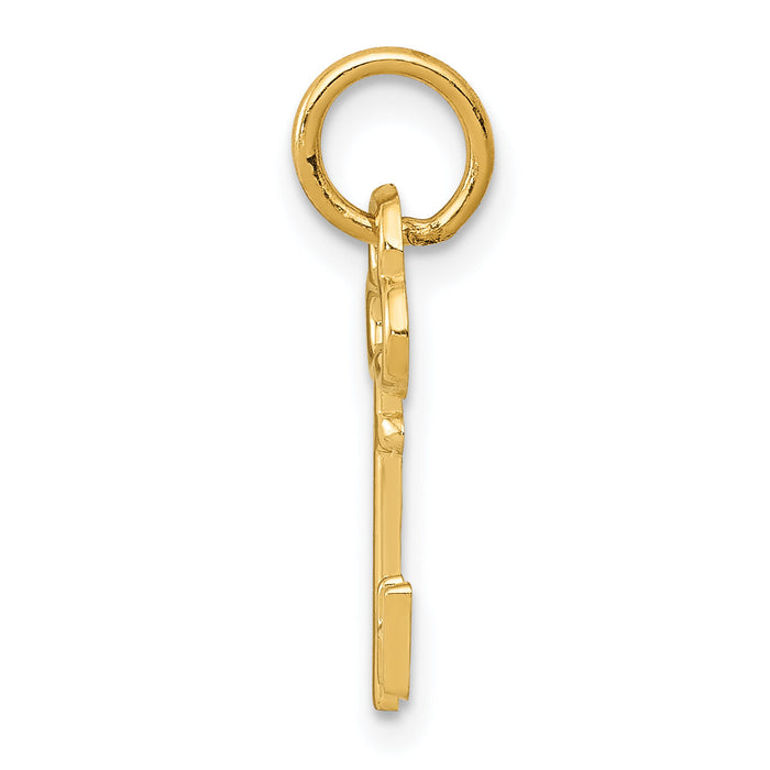 14k Key Letter H Initial Charm-K3442H