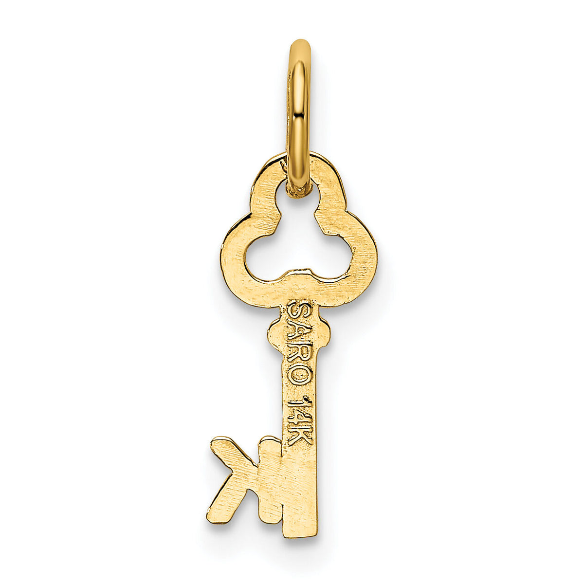 14k Key Letter K Initial Charm-K3442K