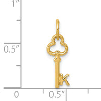 14k Key Letter K Initial Charm-K3442K