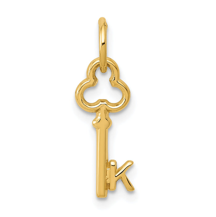14k Key Letter K Initial Charm-K3442K