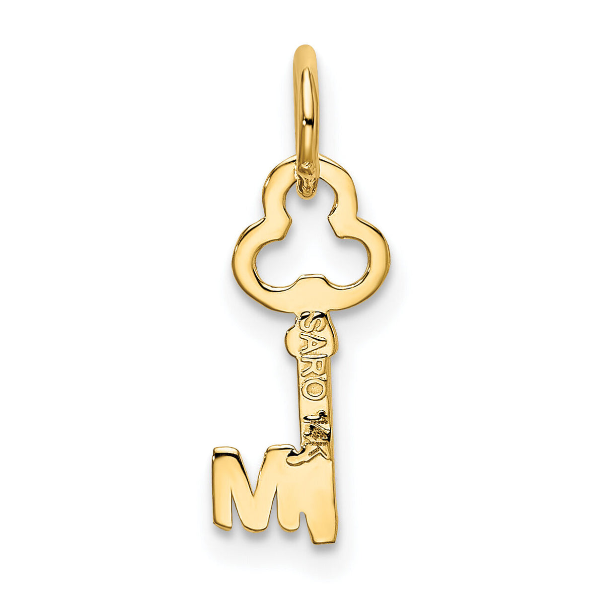 14k Key Letter M Initial Charm-K3442M