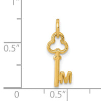 14k Key Letter M Initial Charm-K3442M